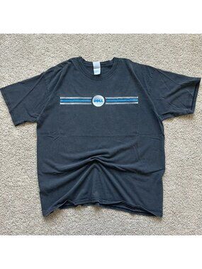 Vintage Y2K Dell Computers Logo T-Shirt Sun Faded Black PC Tech
